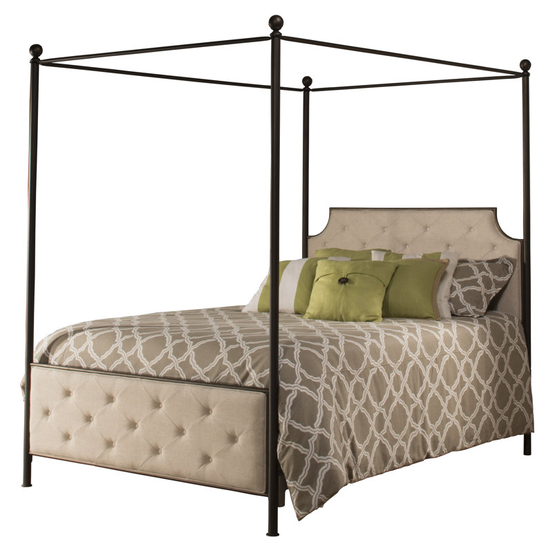 Red Barrel Studio Lyons Upholstered Canopy Bed Wayfair